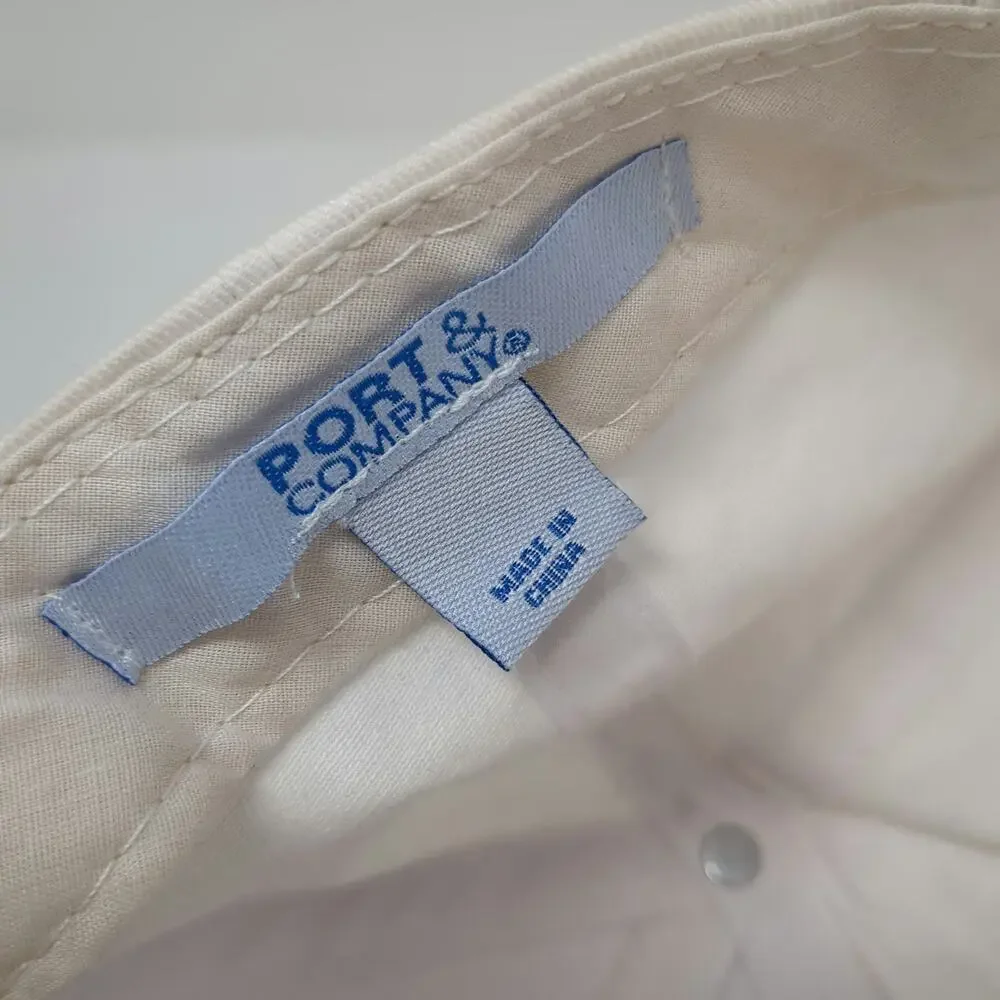 Port & Company Baseball Cap White One Size Judge Since 1970 Strapback Hat